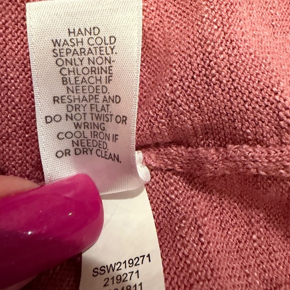 J. Jill Women's Dusty Rose Pink V-neck Long Sleeve Sweater, Size Large - Picture 8 of 11